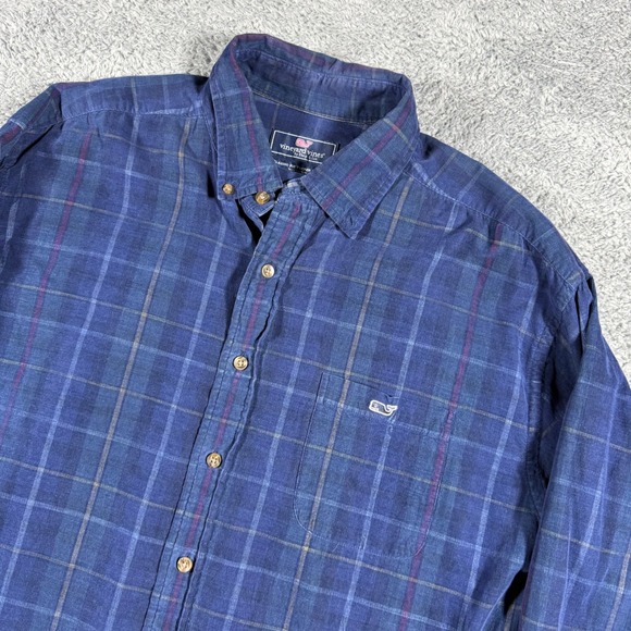 Vineyard Vines Other - Vineyard Vines Button Down Shirt Mens‎ XL Blue Corduroy Plaid Classic Fit Tucker